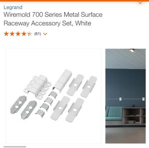 $5 Legrand BWH9-10-11 Set Wiremold Metal Surface Accessory Set, White